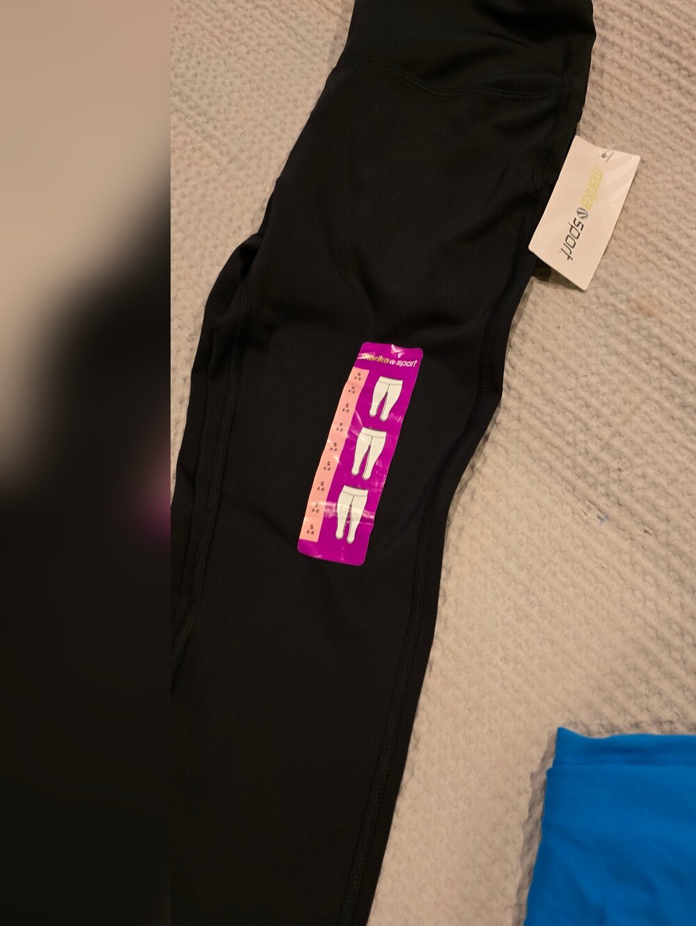 NWT Marika Black High-Waisted Leggings, Women's S 4/6 - Picture 3 of 5